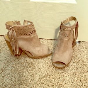 Taupe Cut-Out Booties